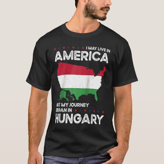 Born Hungarian Hungary American USA Citizenship Ra Tシャツ (正面)