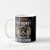 Born Hunt Forced Go School Youth Camo Deer Hunting コーヒーマグカップ (左)