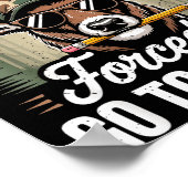 Born Hunt Forced Go School Youth Camo Deer Hunting ポスター (角)