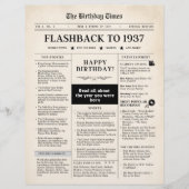 Born in 1937 Mock Newspaper sepia (正面)