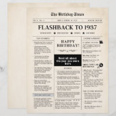 Born in 1937 Mock Newspaper sepia (正面/裏面)
