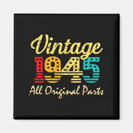 Born In 1945 80 Years Old Made In 1945 80th Birthd マグネット (正面)