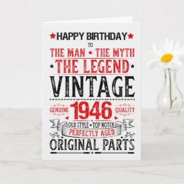 Born in 1946 Birthday the Man the Myth the Legend カード
