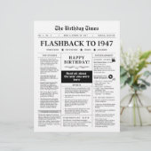 Born in 1947 Mock Newspaper Black and White (スタンド正面)