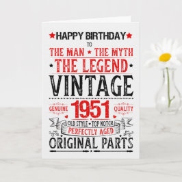 Born in 1951 Birthday the Man the Myth the Legend カード