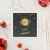 Born in 1956 70th birthday party decoration black  スタンダードカクテルナプキン (インサイチュ)
