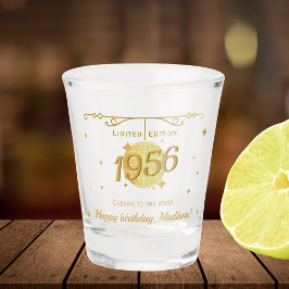Born in 1956 70th birthday party drinks barware ショットグラス