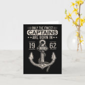 Born In 1962 60 Years Old Boat Captain Birthday Bo カード (黄色い花)