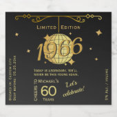 Born in 1966 60th birthday party beer Label Set ビールラベル (シングルラベル)