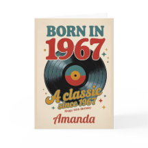 Born in 1967 Vintage 60th Birthday Card