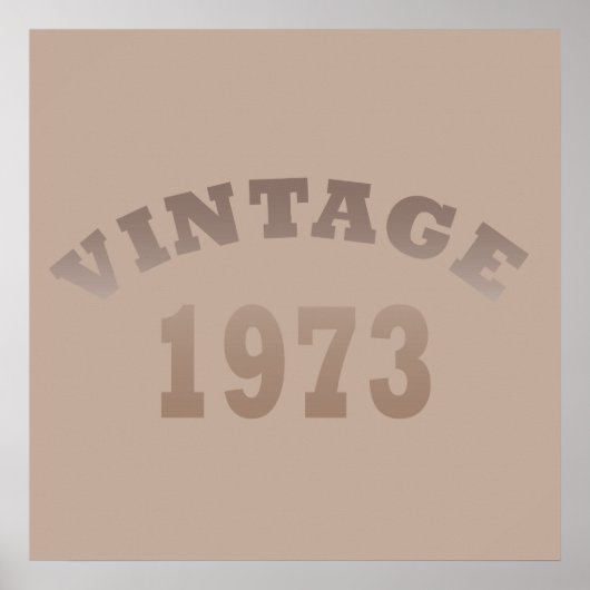 born in 1973 vintage birthday ポスター (正面)