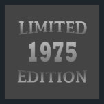 Born in 1975 vintage birthday ポスター<br><div class="desc">You can add some originality to your wardrobe with this original and modern birthday graphic design with awesome typography font lettering, it is a great gift idea for men, women, husband, wife girlfriend, and a boyfriend who will love this one-of-a-kind artwork. The best unique and funny holiday present for your...</div>