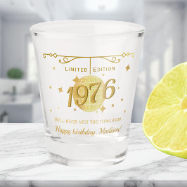 Born in 1976 50th birthday party drinks barware ショットグラス