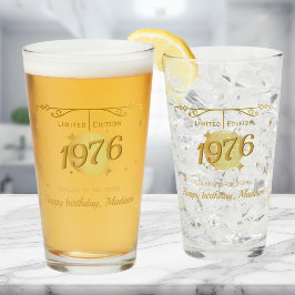 Born in 1976 50th birthday party drinks beer タンブラーグラス