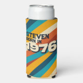 Born in 1976 Personalized Classic 70s Retro Look スリム缶クーラー (Seltzer正面)