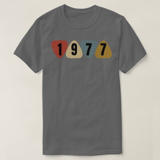 Born In 1977 Guitarist Guitar Pick Music Birthday Tシャツ (デザイン正面)