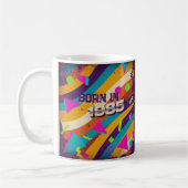 Born in 1985 Personalized Mug - 80s Neon Geometric コーヒーマグカップ (左)