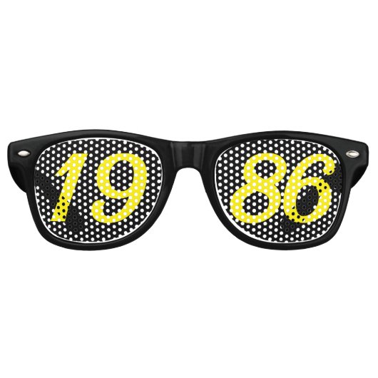 Born in 1986 40th birthday fun shades sunglasses レトロサングラス (正面)