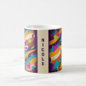 Born in 1987 Personalized Mug - 80s Neon Geometric コーヒーマグカップ (中央)