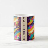 Born in 1988 Personalized Mug - 80s Neon Geometric コーヒーマグカップ (中央)