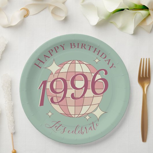 Born in 1996 30th birthday party decor Paper Plate ペーパープレート