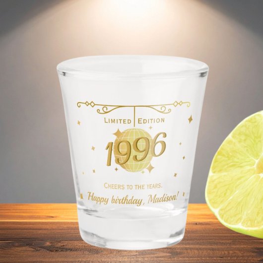 Born in 1996 30th birthday party drinks barware ショットグラス
