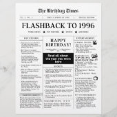 Born in 1996 Fun Black and White Newspaper (正面)