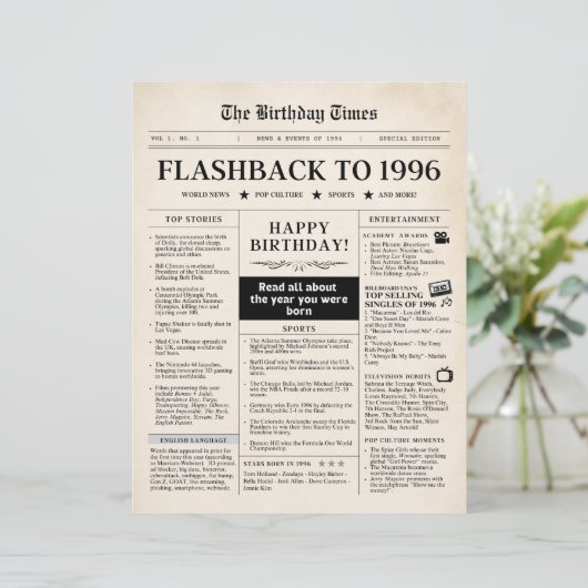 Born in 1996 Sepia Newspaper (スタンド正面)