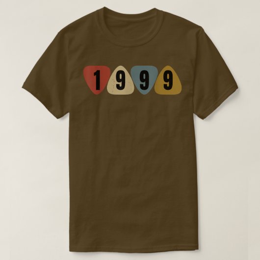 Born In 1999 Guitarist Guitar Pick Music Birthday  Tシャツ (デザイン正面)