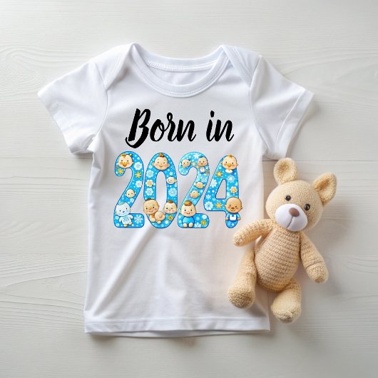 Born in 2024 ベビーTシャツ