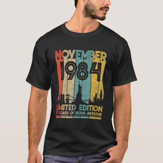 Born In November 1984 Birthday Limited Edition 37 Tシャツ (正面)