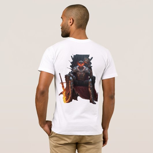 Born in Ruin Crowned in Fire – Dark Fantasy Anime Tシャツ (裏面フル)