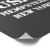 Born In The Usa Hempstead New York Distressed Look ポスター (角)