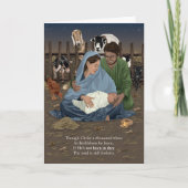 Born in Thee Nativity Christmas Card カード (正面)