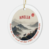 Born in Year of the Horse 2026 Chinese Mountain  セラミックオーナメント (左)