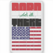 Born Iraq Belong American シール (正面)