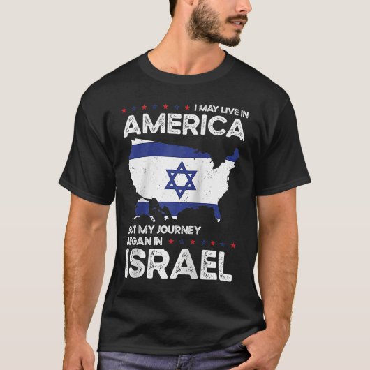 Born Israeli Israel American USA Citizenship Ragla Tシャツ (正面)