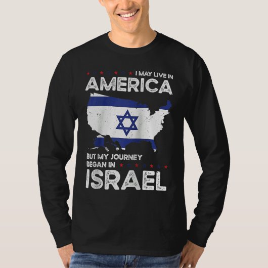 Born Israeli Israel American USA Citizenship Ragla Tシャツ (正面)