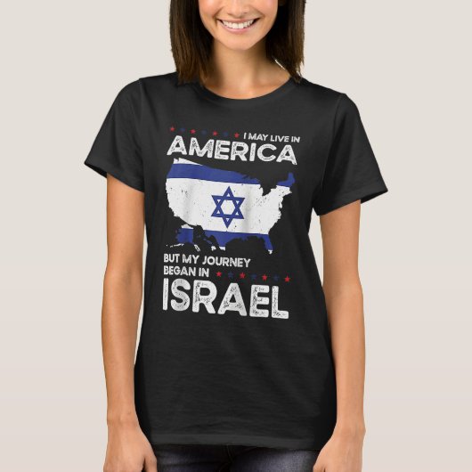 Born Israeli Israel American USA Citizenship Ragla Tシャツ (正面)