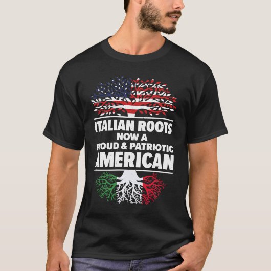Born Italian Italy American USA Citizenship Tシャツ (正面)
