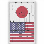 Born Japan Belong American シール (正面)