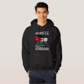 Born Jordanian Jordan American USA Citizenship Rag パーカ (正面フル)