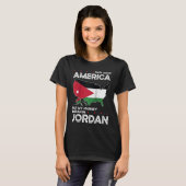 Born Jordanian Jordan American USA Citizenship Rag Tシャツ (正面フル)