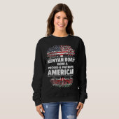 Born Kenyan Kenya American USA Citizenship Raglan  スウェットシャツ (正面フル)