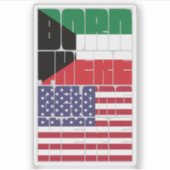 Born Kuwait Belong American シール (正面)
