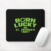 Born Lucky On St Patricks Day Shirt Birthday Boy G マウスパッド (マウス)