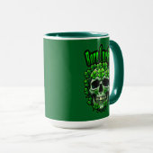 Born Lucky Skull St Patrick’s Day - caneca マグカップ (正面右)
