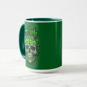 Born Lucky Skull St Patrick’s Day - caneca マグカップ (正面左)