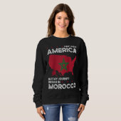 Born Moroccan Morocco American USA Citizenship Rag スウェットシャツ (正面フル)
