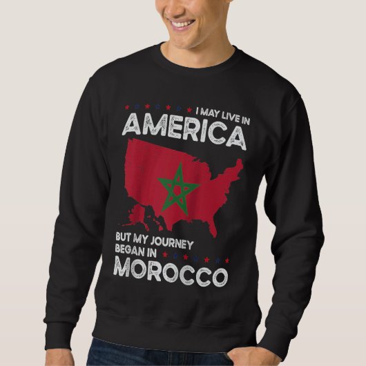 Born Moroccan Morocco American USA Citizenship Rag スウェットシャツ (正面)